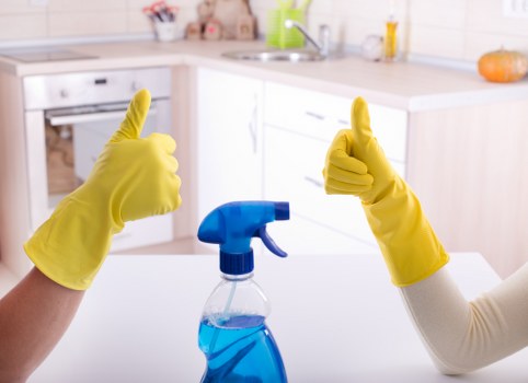 Local communal area cleaning team working in central London