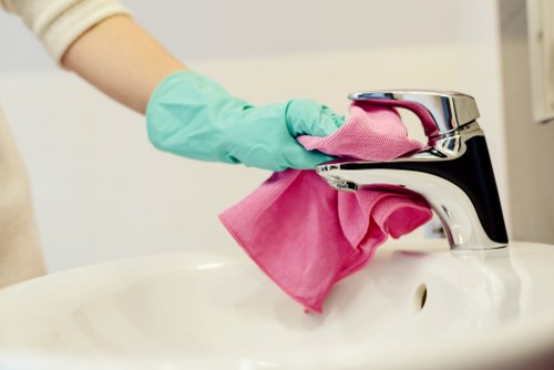 Airbnb cleaning team preparing a Soho short-let property for guest arrival
